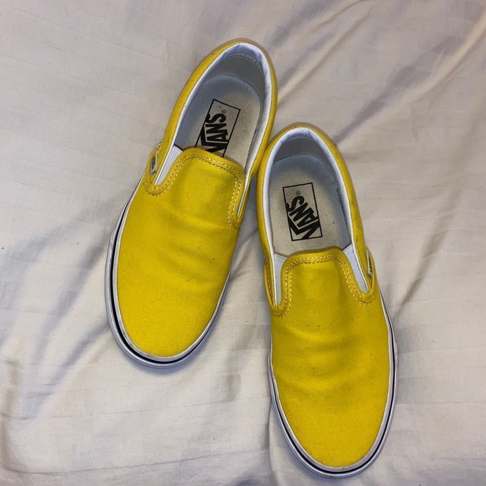 Bright Yellow Slip On Vans